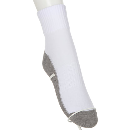 スクールソックス 白 ハイカット丈 通学 靴下 子供 学校 汚れが目立ちにくい 2足組 16-18cm～24-26cm 小学生 小学校 男子 女子 スクール ショートソックス くつ下 くつした 足底 グレー 丈夫 アツギ (在庫限り)