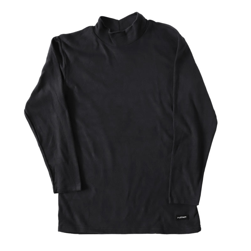 メンズ tシャツ フリース 長袖 インナー 防寒 暖かい あったかい ロンT ブランド プレイボーイ M～LL トップス インナーシャツ 丸首 秋 冬 紳士 肌着 男 クルーネック PLAYBOY アンダーウェア (在庫限り)
