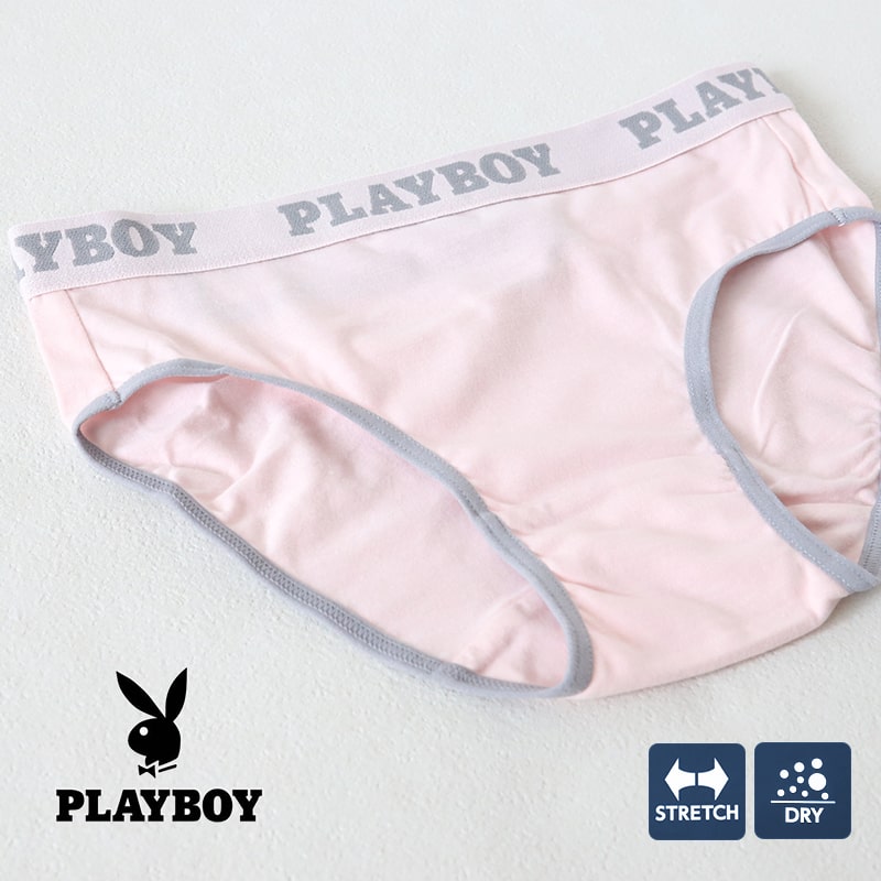 ショーツ レディース 婦人 シンプル ブランド PLAYBOY M L LL 下着 肌着 インナー PLAY BOY 綿混