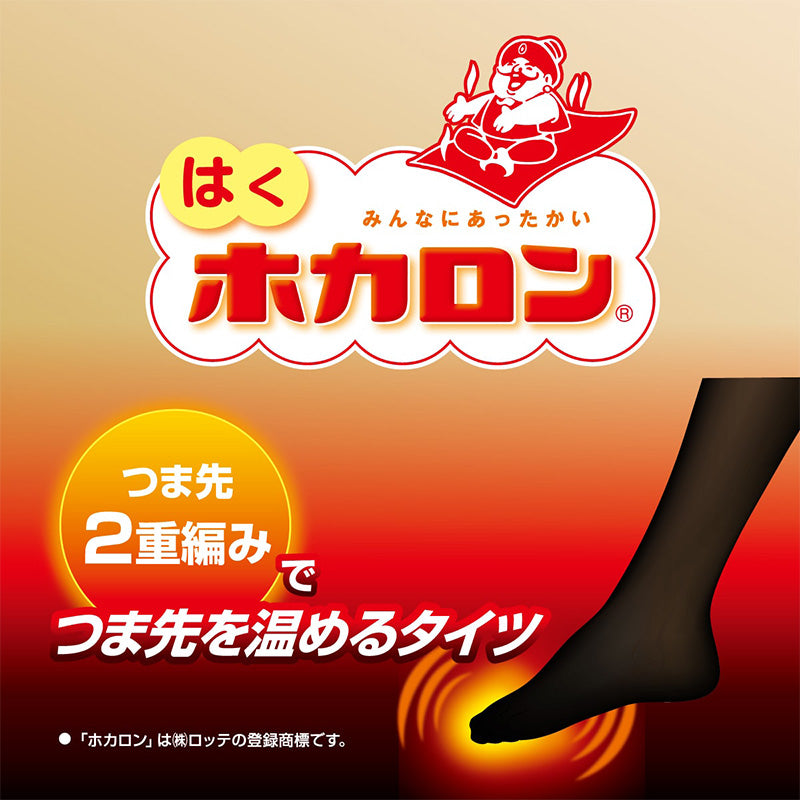 発熱タイツ レディース タイツ ホカロン つま先二重編み あたたかい あったかい 防寒 250デニール M-L L-LL 暖かい 吸湿発熱 アツギ 黒 atsugi 冬 秋 寒さ対策 (在庫限り)