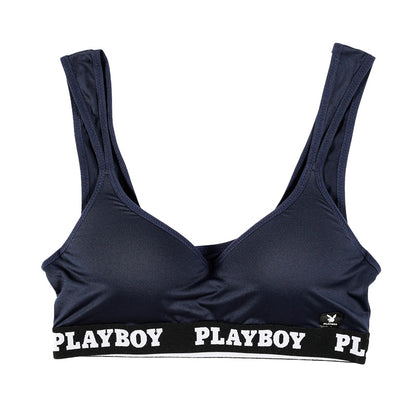 ハーフトップ レディース スポーツブラ スポブラ 婦人 シンプル ブランド ヨガ M L LL ウォーキング ストレッチ PLAYBOY 下着 肌着 インナー PLAY BOY かっこいい