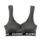 ハーフトップ レディース スポーツブラ スポブラ 婦人 シンプル ブランド ヨガ M L LL ウォーキング ストレッチ PLAYBOY 下着 肌着 インナー PLAY BOY かっこいい