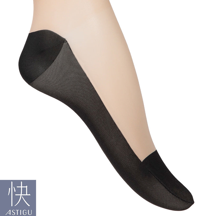 アスティーグ 快 ショートストッキング ストッキング ひざ下 ハイソックス 22-25cm ASTIGU ひざ下丈 婦人 ベージュ 柔らかい 足裏の汚れが目立ちにくい