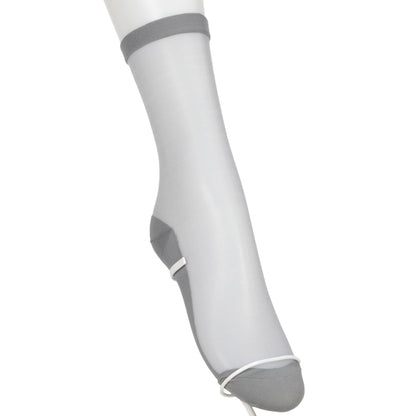 アスティーグ 透 ショートストッキング ストッキング クルー丈 クルーソックス 22-24cm ASTIGU 婦人 ベージュ 黒 グレー 白 透明感 伸縮性
