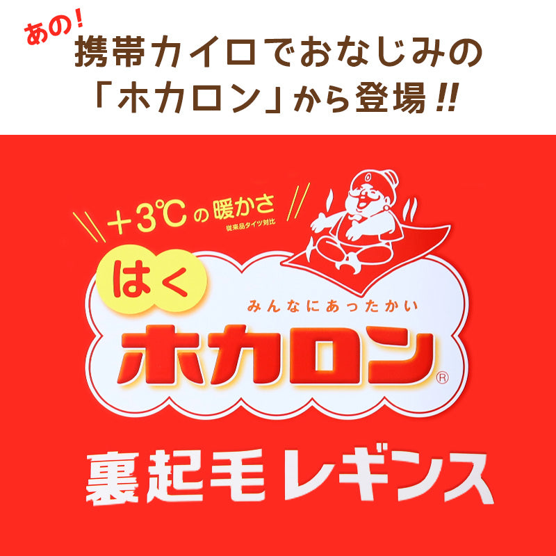 レディース レギンス 裏起毛 10分丈 ホカロン あたたかい あったかい 防寒 発熱 タイツ 足なし 160デニール M-L L-LL スパッツ 暖かい 保温 アツギ 黒 atsugi 冬 秋 寒さ対策