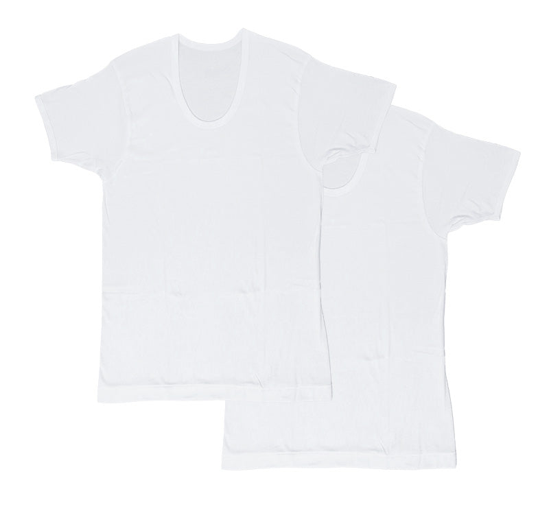 メンズ 半袖 綿100% U首 インナー tシャツ 2枚組 アツギ 半袖シャツ uネック コットン 綿 肌に優しい M L LL 敏感肌 紳士 肌着 下着 男 アンダーウェア まとめ買い