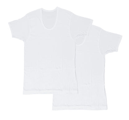 メンズ 半袖 綿100% U首 インナー tシャツ 2枚組 アツギ 半袖シャツ uネック コットン 綿 肌に優しい M L LL 敏感肌 紳士 肌着 下着 男 アンダーウェア まとめ買い