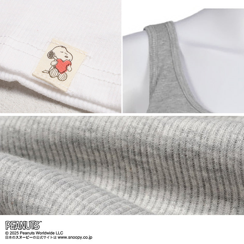 タンクトップ キッズ 小学生 タンク 女児 子供 リブ 女の子 スヌーピー 130cm 140cm 150cm 160cm インナー 下着 中学生 女子