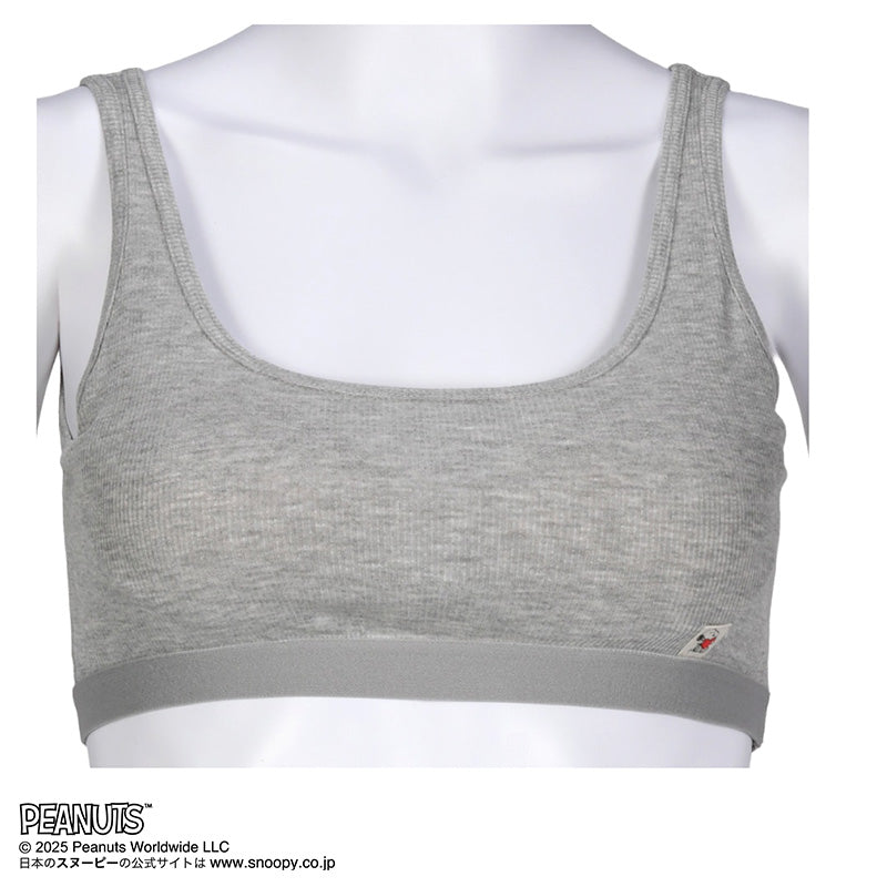 ジュニアブラ ハーフトップ キッズ 小学生 ファーストブラ 子供 リブ 女の子 スヌーピー 150cm 160cm 165cm 女児 インナー 下着 中学生 女子 カップ付きインナー パッド付き