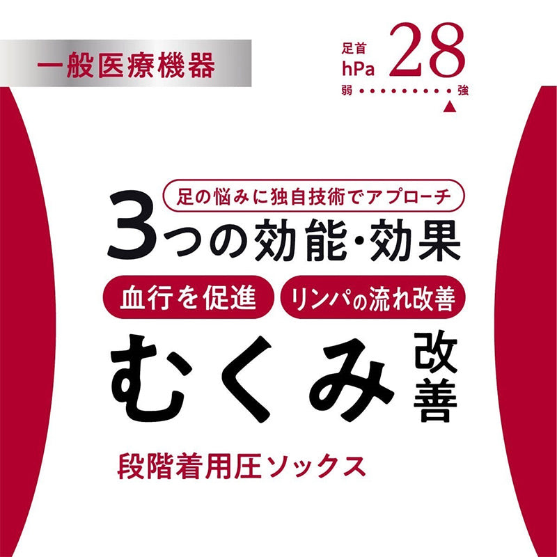 アツギ メディカル Atsugi Medical 一般医療機器 着圧ハイソックス 足首28hPa レディース 21-23cm 23-25cm 着圧ソックス ハイソックス 抗菌防臭 医療用 ふくらはぎサポート 段階着圧 むくみ対策 美脚ケア フィット 快適