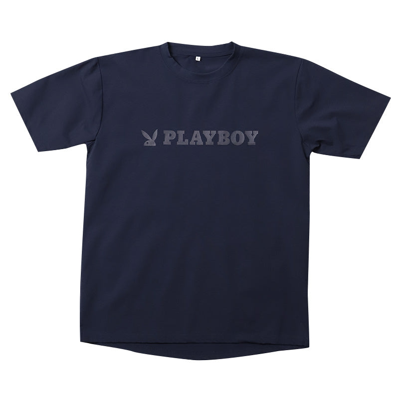 Tシャツ メンズ 半袖 クルーネック 吸汗速乾 インナー スポーツ PLAYBOY M L LL プレイボーイ ロゴTシャツ 半袖Tシャツ メンズTシャツ 丸首Tシャツ カットソー トップス ストレッチ 通気性 シンプル 夏