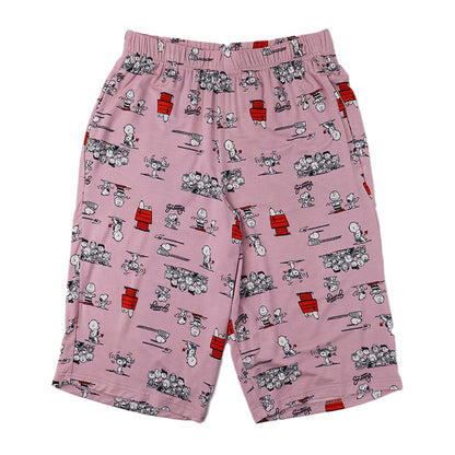 ステテコ キッズ ルームパンツ 夏用 スヌーピー 子供服 ズボン ボトム すててこ 140cm 150cm 160cm 男の子 女の子 ルームウェア 部屋着 パジャマ レーヨン 速乾 ハーフパンツ ポケット付き 夏 涼しい キャラクター