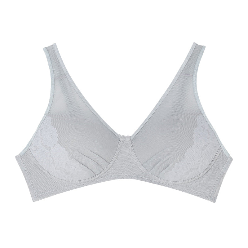 アツギ ブラジャー ノンワイヤー レディース シームレスカップ 軽い 軽量 レースブラ 脇肉すっきり M L LL 夏 ブラ 下着 インナー 吸汗速乾 メッシュカップ 脇高ブラ 4列ホック 美胸 レディースブラ