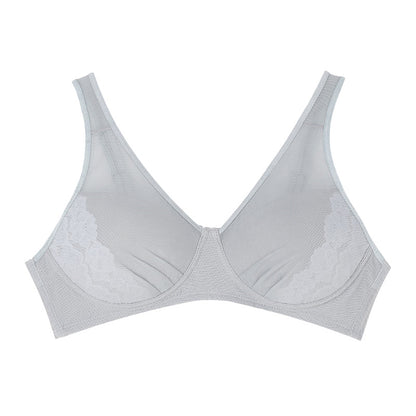 アツギ ブラジャー ノンワイヤー レディース シームレスカップ 軽い 軽量 レースブラ 脇肉すっきり M L LL 夏 ブラ 下着 インナー 吸汗速乾 メッシュカップ 脇高ブラ 4列ホック 美胸 レディースブラ