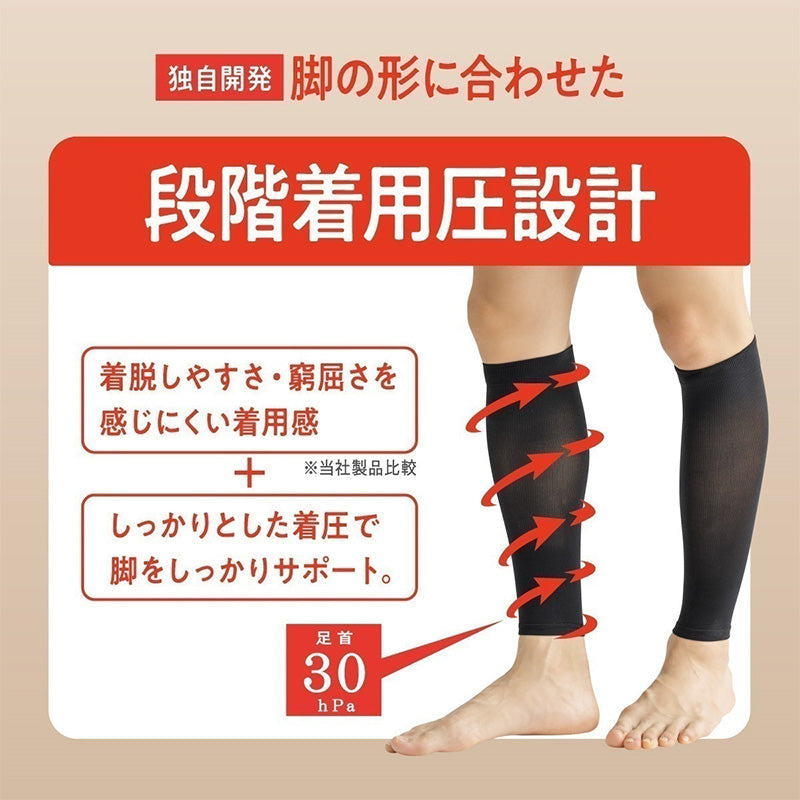 メンズ 着圧 ふくらはぎサポーター カーフカバー 足首30hPa 段階着用圧 着圧ソックス 脱ぎ履きしやすい フリー ウォーマー 抗菌防臭 紳士 男性 ふくらはぎ 脚スッキリ ビジネス 仕事 通勤 立ち仕事 長距離移動 外出 スポーツ オフィス 普段使い