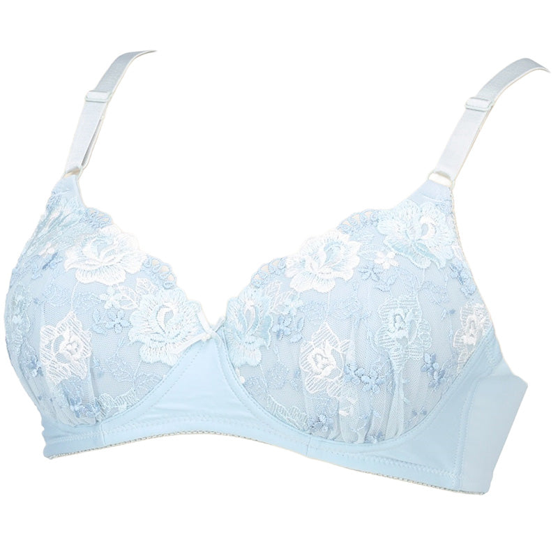 ブラジャー ノンワイヤー シームレスブラ シームレスカップ 下厚カップ まる胸 A70 A75 A80 B70 B75 B80 C70 C75 C80 脇フリーカット 脇すっきり 吸汗速乾 カップ裏メッシュ チュールレース 4列フックアイ ナイロン2WAY レディース 下着 女性 婦人