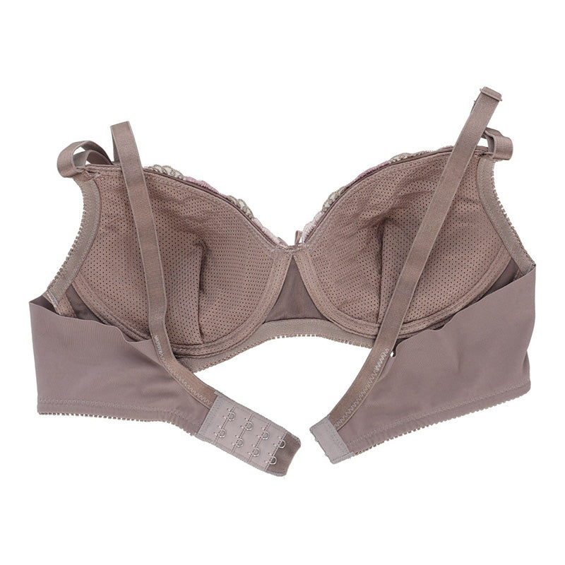 ブラジャー ノンワイヤー シームレスブラ シームレスカップ 下厚カップ まる胸 A70 A75 A80 B70 B75 B80 C70 C75 C80 脇フリーカット 脇すっきり 吸汗速乾 カップ裏メッシュ チュールレース 4列フックアイ ナイロン2WAY レディース 下着 女性 婦人