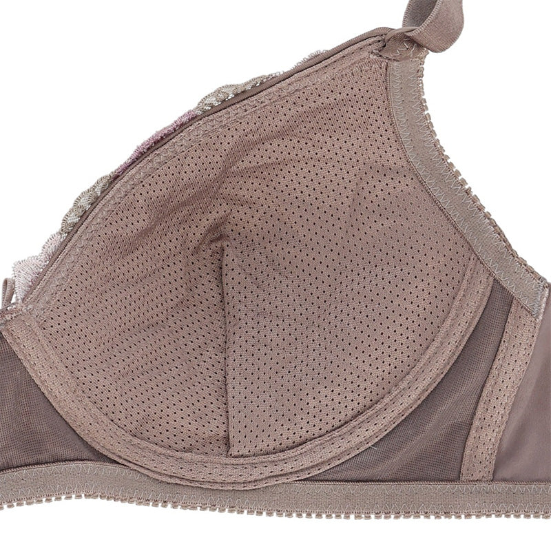 ブラジャー ノンワイヤー シームレスブラ シームレスカップ 下厚カップ まる胸 A70 A75 A80 B70 B75 B80 C70 C75 C80 脇フリーカット 脇すっきり 吸汗速乾 カップ裏メッシュ チュールレース 4列フックアイ ナイロン2WAY レディース 下着 女性 婦人
