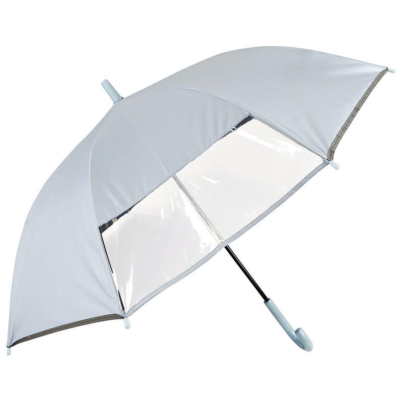 学童傘 キッズ 晴雨兼用 ジャンプ傘 透明窓 反射テープ 55cm 日傘 雨傘 UVカット 一級遮光 UPF50+ 遮熱 黒コーティング 通学 小学生 子供 55cm 丈夫 太い中棒 ワンタッチ 安全 通園 窓付き傘 1駒透明窓 透明窓付き 学童ジャンプ傘 子ども傘 通学傘