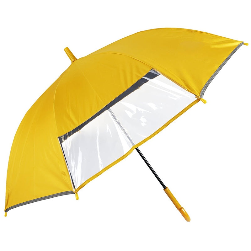 学童傘 キッズ 晴雨兼用 ジャンプ傘 透明窓 反射テープ 55cm 日傘 雨傘 UVカット 一級遮光 UPF50+ 遮熱 黒コーティング 通学 小学生 子供 55cm 丈夫 太い中棒 ワンタッチ 安全 通園 窓付き傘 1駒透明窓 透明窓付き 学童ジャンプ傘 子ども傘 通学傘