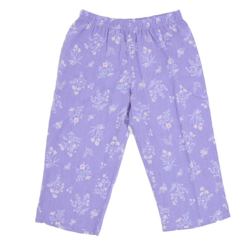 ステテコ レディース 部屋着 綿100% 夏 クレープ カプリパンツ ひざ下 ルームウェア イージーパンツ パジャマ 夏用 M～4L ルームパンツ 7分丈 ズボン ボトムス リラックス 涼しい かわいい 可愛い おしゃれ 大きいサイズ LL 3L 4L