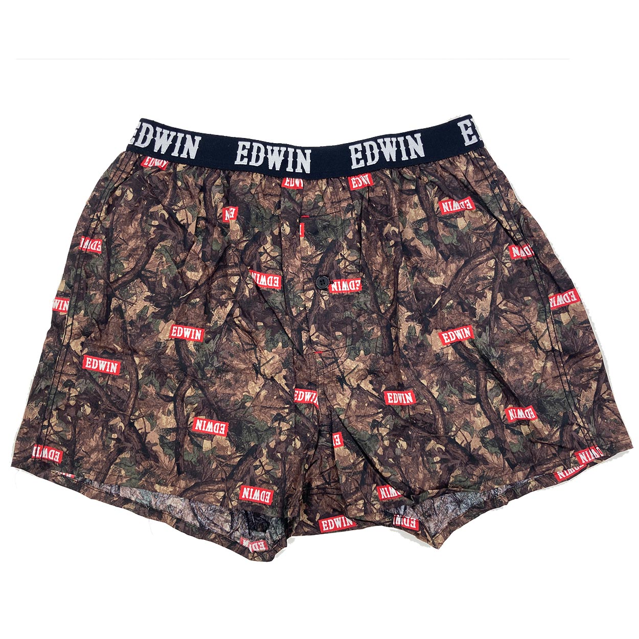 トランクス エドウィン 定番 メンズ EDWIN 前開き 柔らかい 綿素材 ゆったり 本体生地は綿100％ 快適 通気性 涼しい 前ボタン 動きやすい スポーツ 人気 夏にも快適 秋冬にもおすすめ ゴルフ ブランド 黒 ブルー ネイビー チャコール M L LL M-LL