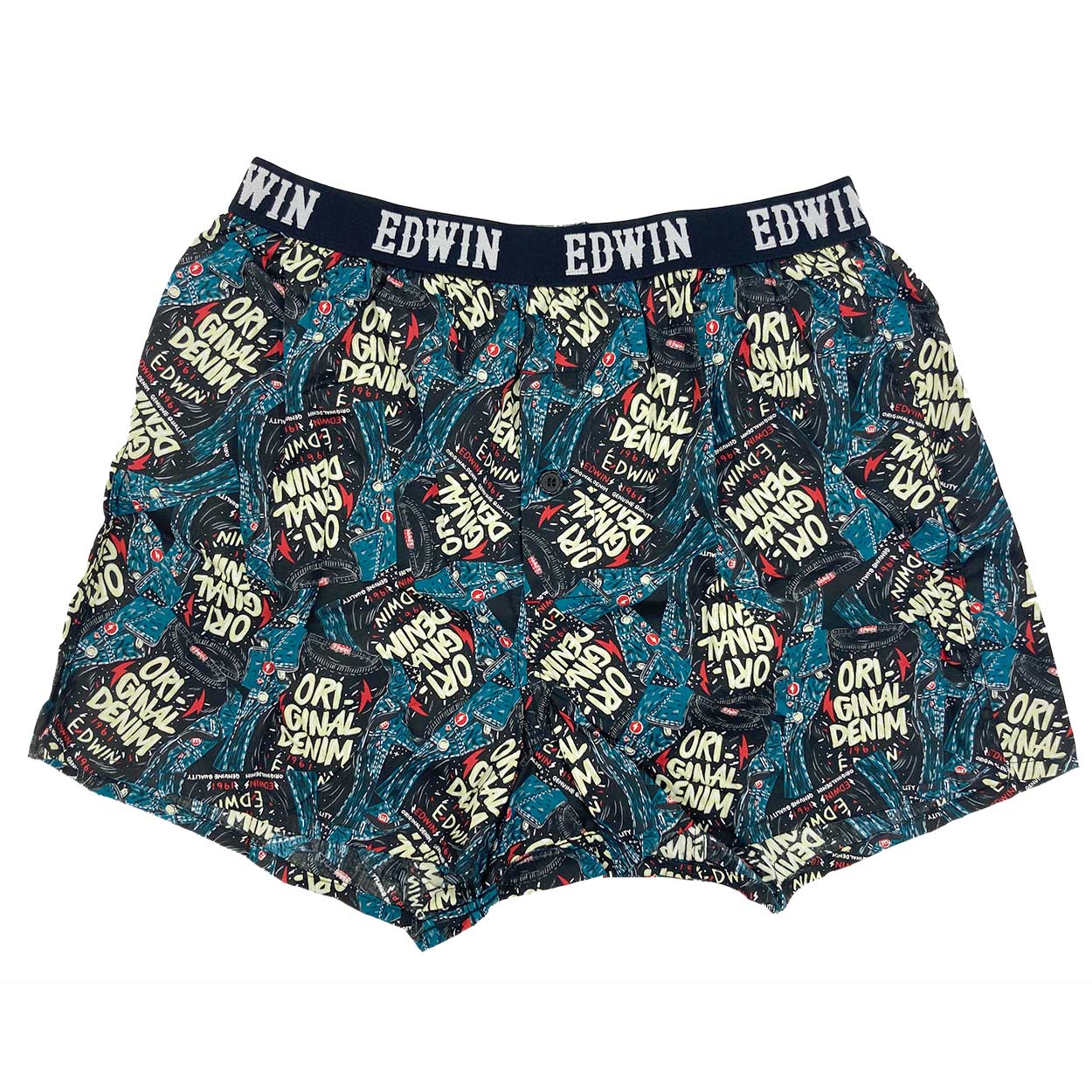 トランクス エドウィン 定番 メンズ EDWIN 前開き 柔らかい 綿素材 ゆったり 本体生地は綿100％ 快適 通気性 涼しい 前ボタン 動きやすい スポーツ 人気 夏にも快適 秋冬にもおすすめ ゴルフ ブランド 黒 ブルー ネイビー チャコール M L LL M-LL