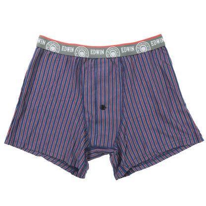 トランクス エドウィン 定番 メンズ EDWIN M L LL ニット生地 前開き 柔らかい 綿素材 快適 前ボタン 動きやすい スポーツ 人気 夏にも快適 秋冬にもおすすめ ゴルフ ブラック ネイビー インディゴ ブランド