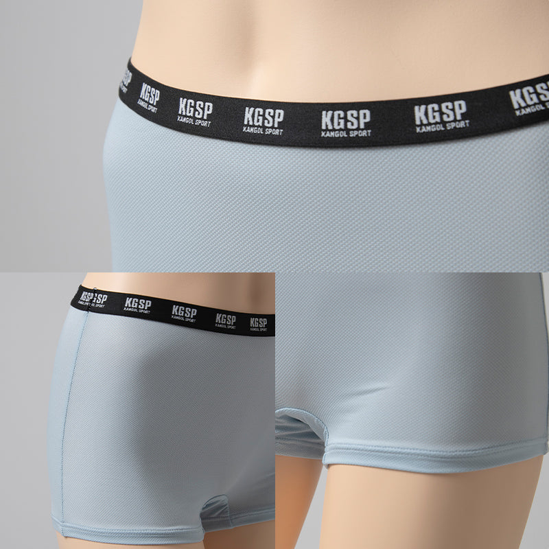 ガールズ ショーツ 1分丈 ストレッチ メッシュ スポーツ 蒸れない ムレ軽減 動きやすい 伸縮性 通気性バツグン クロッチあり 快適 下着 インナー 女の子 女子 KANGOL 150 160 165 黒 グレー 水色