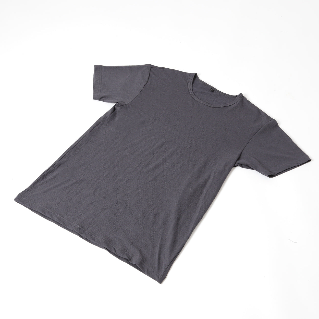 メンズ インナー Tシャツ 半袖 丸首 クルーネック 綿素材 夏 吸水速乾 ムレない ストレッチ 伸縮性 サラサラ 下着 肌着 クレープ サラッとした着心地 汗で蒸れにくい 白 黒 グレー ネイビー M L LL (在庫限り)