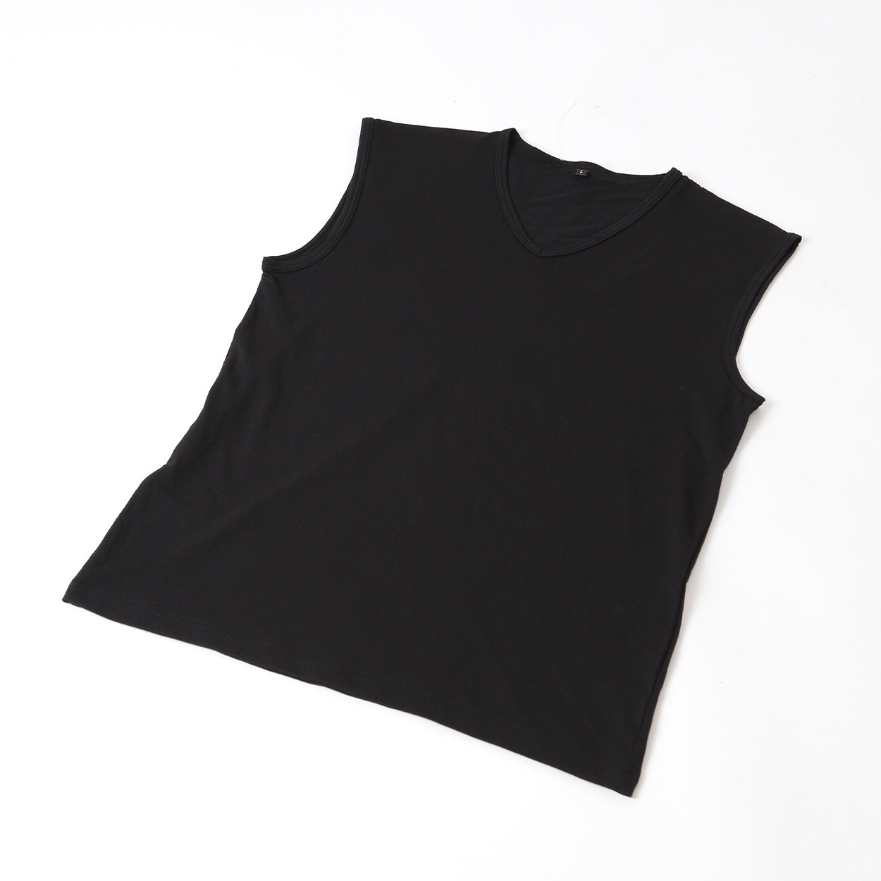 メンズ インナー Tシャツ ノースリーブ Vネック 綿素材 夏 吸水速乾 ムレない ストレッチ 伸縮性 サラサラ 下着 肌着 クレープ サラッとした着心地 汗で蒸れにくい 白 黒 グレー ネイビー M L LL (在庫限り)