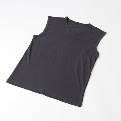 インナー メンズ シャツ Vネック ノースリーブ tシャツ 綿素材 綿混 無地 楊柳 インナーシャツ 下着 蒸れない 涼しい 部屋着 肌着 男性 紳士 M L LL (在庫限り)