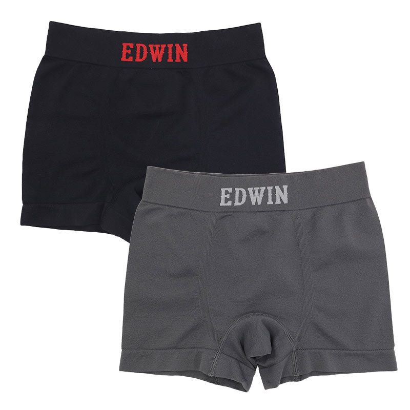 2枚組 ボクサーパンツ エドウィン キッズ ボクサーブリーフ EDWIN 140～160cm 成型 ストレッチ 快適 人気 夏にも快適 スポーツ アウトドア ブランド インナー パンツ 男児 ジュニア 肌着