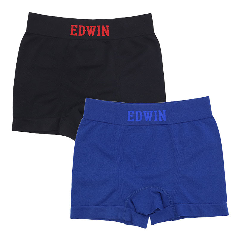 2枚組 ボクサーパンツ エドウィン キッズ ボクサーブリーフ EDWIN 140～160cm 成型 ストレッチ 快適 人気 夏にも快適 スポーツ アウトドア ブランド インナー パンツ 男児 ジュニア 肌着