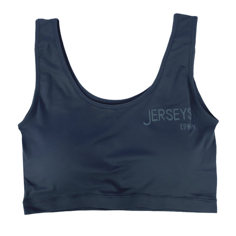 エドウィン EDWIN ノンワイヤーブラ レディース ハーフトップ M L フィット感 着け心地 締め付けない ストレッチ 動きやすい 痛くない 快適 下着 インナー ブラジャー 響きにくい やわらか 軽い スポブラ リラックス ジョギング ランニング スポーツ
