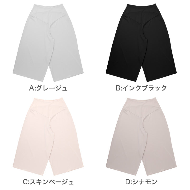 ペチパンツ 7分丈 レディース ペチコート パンツ ロング 冷感 夏 速乾 インナー M L LL 透け防止 透けない ウエストゴムなし ストレッチ 通気性 ボトムインナー 汗対策 張り付き防止 涼しい 無地 さらさら ひんやり