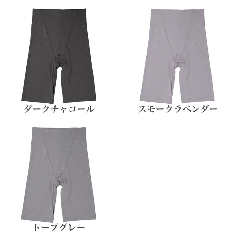 レディース ガードルショーツ 5分丈 あったか 吸湿発熱 発熱パワーネット M L LL お腹サポート 骨盤サポート ヒップサポート 深ばき 1枚ばき ウエストゴムなし 温活Beauty 保温 インナー 秋冬 防寒 蜜ろう加工 潤い加工 ロング丈 補整下着 女性用