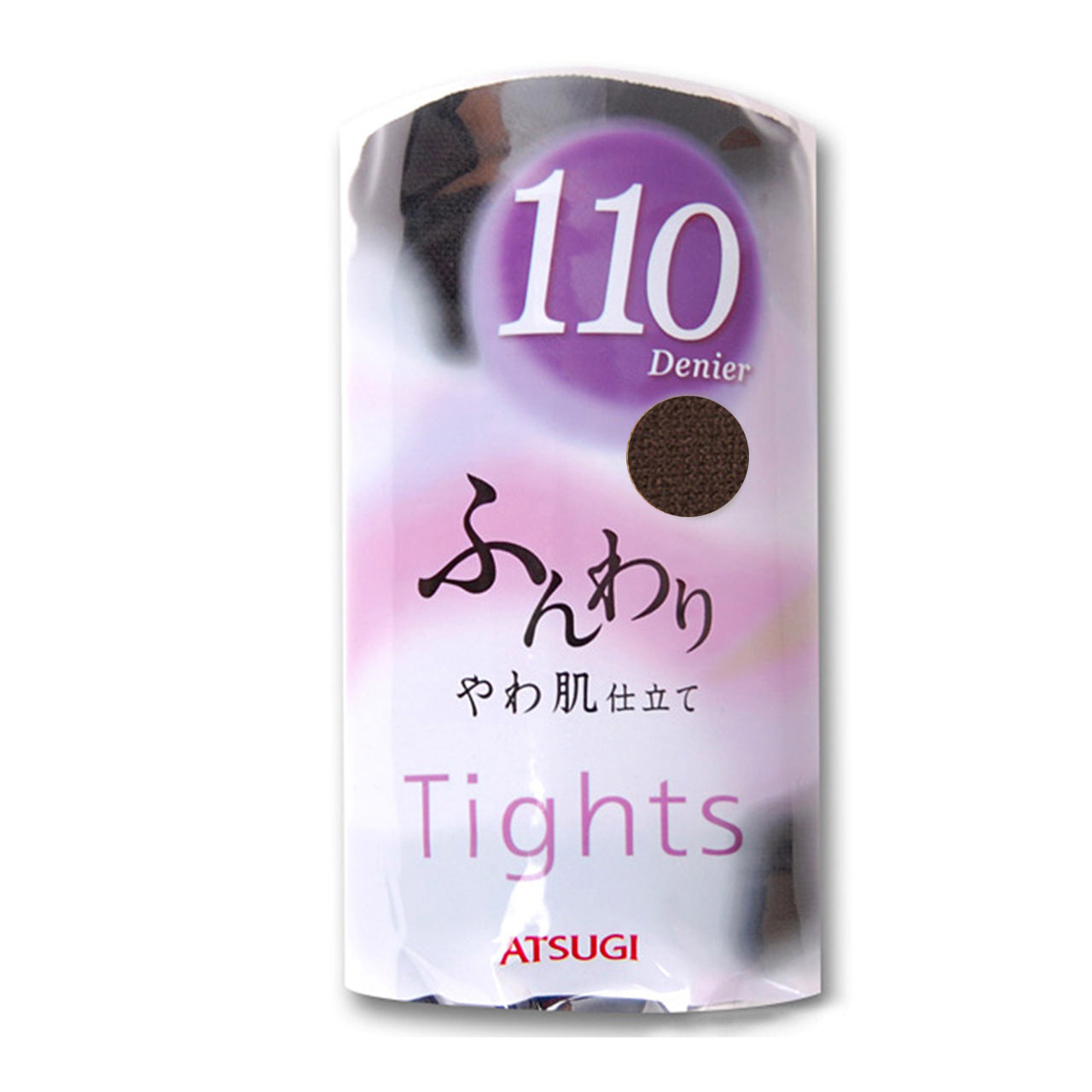タイツ レディース アツギ 厚手 透けない 110デニール S-M～L-LL (肌色 ベージュ 黒 ブラウン カラータイツ 秋 冬 コンパクト 個包装) (在庫限り)