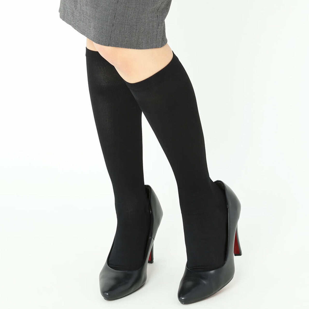 グンゼ 【2枚セット】BeautyShape 足首25hPaハイソックス 23-25cm (レディース GUNZE BeautyShape 加圧 着圧 美脚) (在庫限り)