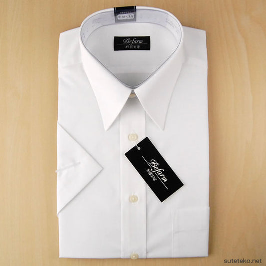Befarm 形態安定 消臭加工 半袖カッターシャツ (8サイズ展開)ON【ビジネスウェア】 (在庫限り)