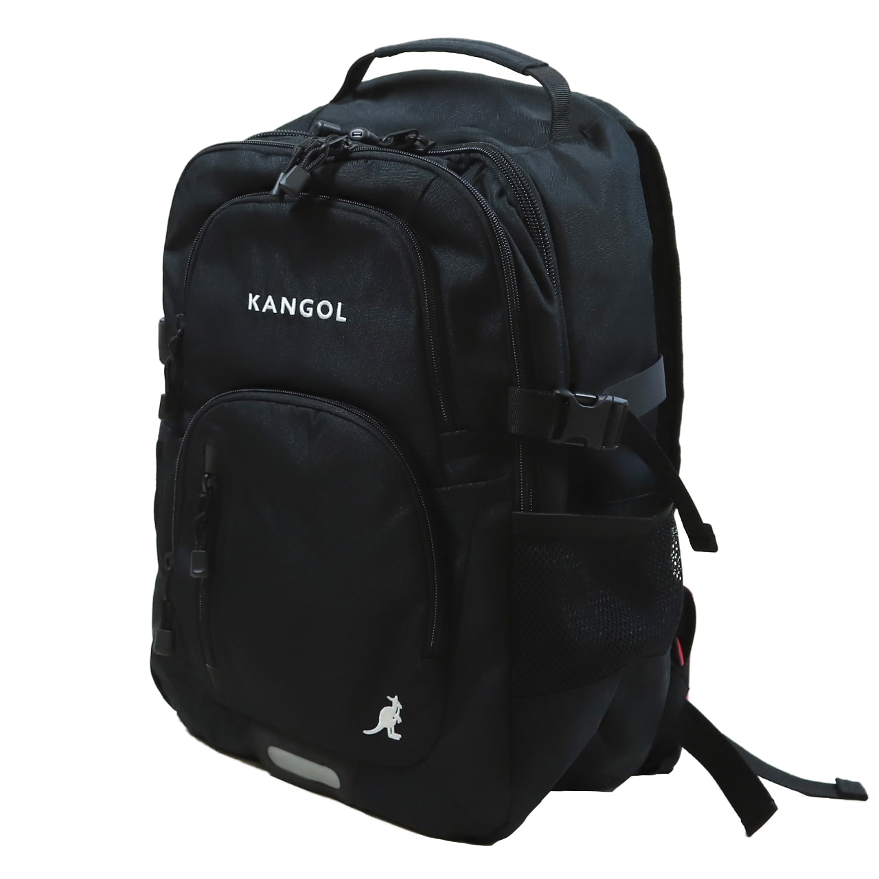 KANGOL リュック 通学 女子 男子 リュックサック 学生 スクールバッグ 横幅30cm×高さ45cm×マチ19cm バックパック 黒 レインカバー付き 学校 スクール 旅行 部活 バッグ ブランド 二泊 カンゴール (送料無料)