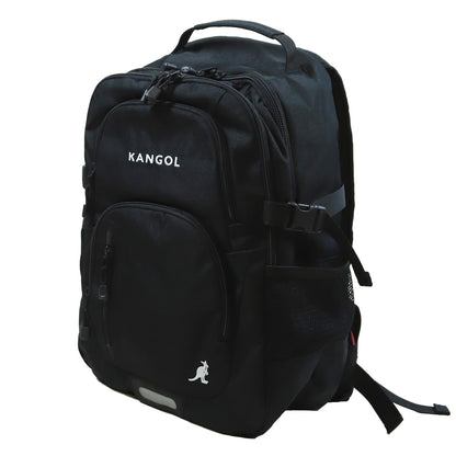 KANGOL リュック 通学 女子 男子 リュックサック 学生 スクールバッグ 横幅30cm×高さ45cm×マチ19cm バックパック 黒 レインカバー付き 学校 スクール 旅行 部活 バッグ ブランド 二泊 カンゴール (送料無料)