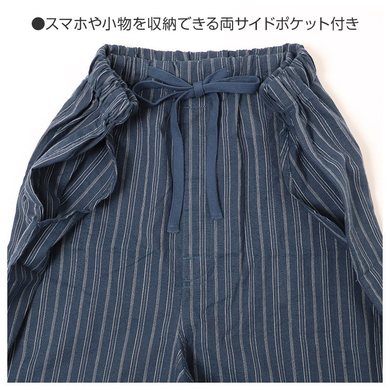 ルームパンツ メンズ 7分丈 しじら 綿100 ステテコ 部屋着 M L LL 夏用 涼しい 七分丈 パジャマパンツ 綿 ズボン イージーパンツ ウエストひも サイドポケット 春夏 リラックスパンツ 男性 ホームウェア ナイトウェア 寝間着 くつろぎ着 涼感