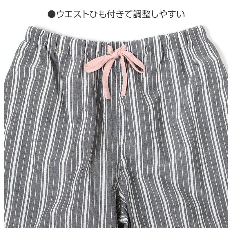 ルームパンツ レディース 7分丈 サッカー 綿混 部屋着 M L LL 夏用 涼しい 七分丈 パジャマパンツ ステテコ イージーパンツ 春夏 リラックスパンツ 婦人 女性 ホームウェア ナイトウェア 寝間着 くつろぎ着 涼感 さらさら 軽い カジュアル ゆったり