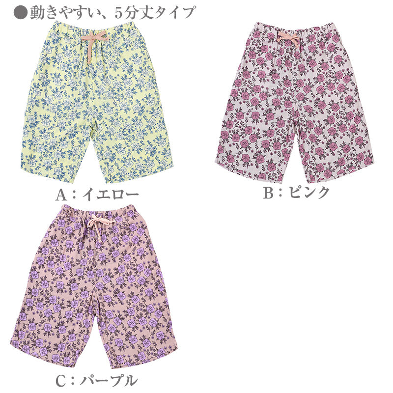 レーヨン ハーフパンツ レディース ルームウェア 部屋着 短パン ショートパンツ 5分丈 M L LL パンツ 夏 涼しい 薄手 とろみ なめらか やわらかい 通気性 吸湿性 ウエストゴム ウエストひも ゴム交換可 リラックスパンツ パジャマ下 リゾート