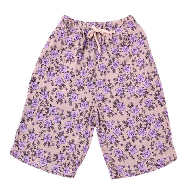 レーヨン ハーフパンツ レディース ルームウェア 部屋着 短パン ショートパンツ 5分丈 M L LL パンツ 夏 涼しい 薄手 とろみ なめらか やわらかい 通気性 吸湿性 ウエストゴム ウエストひも ゴム交換可 リラックスパンツ パジャマ下 リゾート