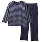 レディース ルームウェア 上下セット 綿100 長袖 ロングパンツ M L LL 部屋着 パジャマ ボーダー柄 セットアップ 婦人 女性用 リラックスウェア 寝間着 普段着 ゆったり シンプル おしゃれ ワンマイルウェア コットン 天然素材 肌触り 快適 通気性 部屋着セット おしゃれ