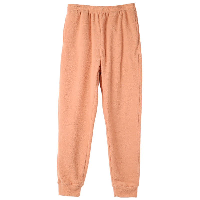 フリース ルームパンツ レディース パンツ ルームウェア 裾しぼり ボトムス M L LL ポケット付き 無地 シンプル リラックスパンツ イージーパンツ もこもこ ふんわり やわらかい 暖かい あったか 冬用 防寒 寒さ対策 保温 部屋着 パジャマ プレゼント ギフト