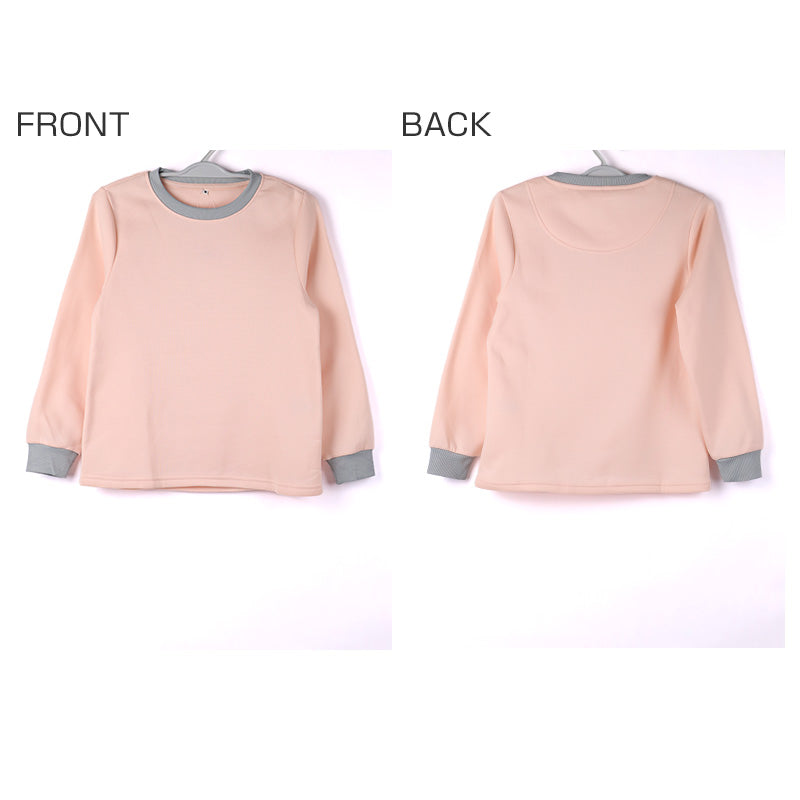 裏起毛 ルームウェア レディース パジャマ 上下セット 長袖 冬 保温 丸首 クルーネック 部屋着 M L LL 婦人 無地 セットアップ シンプル リラックスウェア トレーナー ふんわり やわらか 暖かい あったか 冷え対策 おしゃれ プレゼント ギフト アンチピリング加工