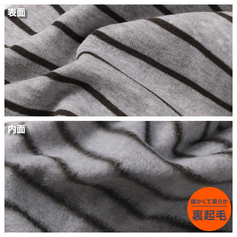 裏起毛 ルームウェア レディース パジャマ 上下セット 長袖 冬 保温 ボーダー シュール衿 部屋着 M L LL 婦人 セットアップ シンプル リラックスウェア 前開き ボタン  ふんわり やわらか 暖かい あったか 冷え対策 おしゃれ プレゼント ギフト